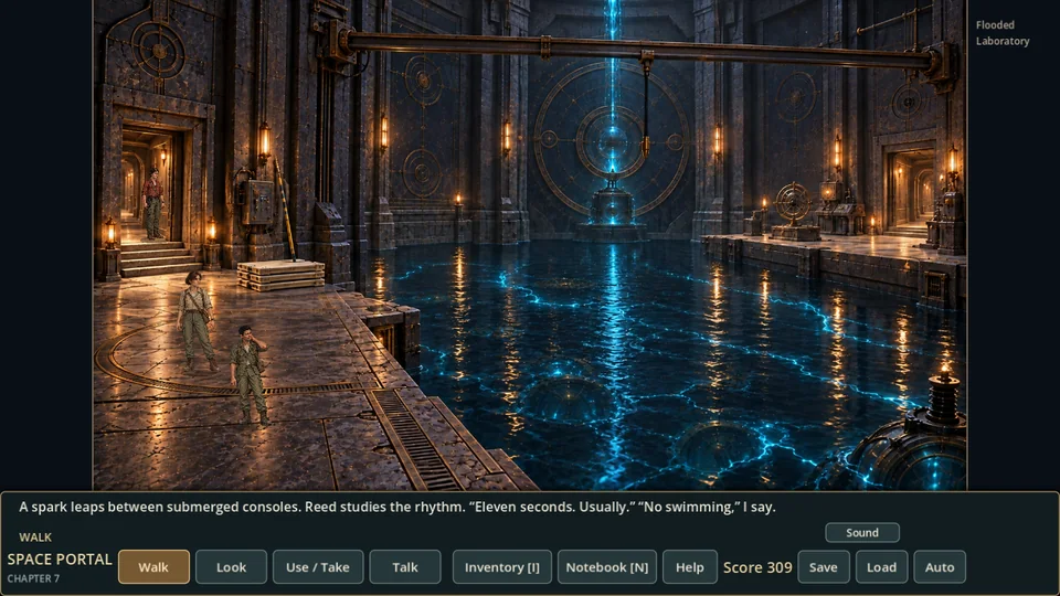 The Flooded Laboratory on arrival.